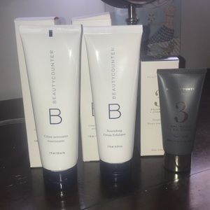 Beautycounter cleanser, exfoliator and mask set
